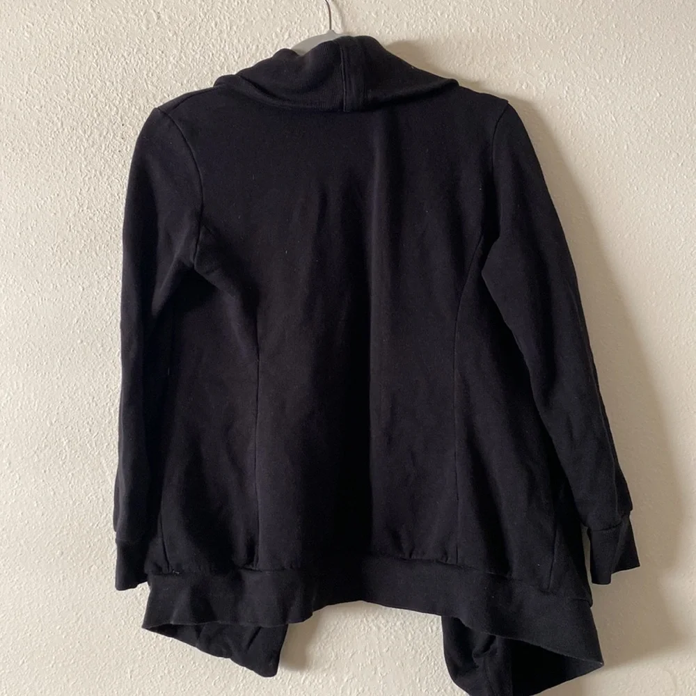 All Saints Dahlia Black Sweatshirt Cardigan Size S - Picture 3 of 7